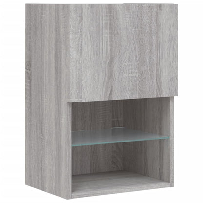 Meuble TV vidaXL avec lumières LED gris Sonoma 40,5x30x60 cm