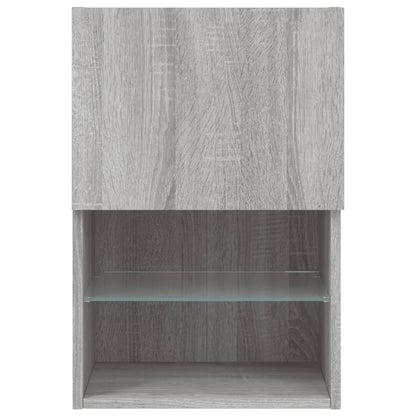 Meuble TV vidaXL avec lumières LED gris Sonoma 40,5x30x60 cm