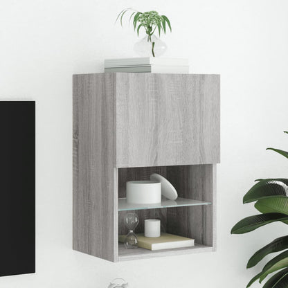 Meuble TV vidaXL avec lumières LED gris Sonoma 40,5x30x60 cm