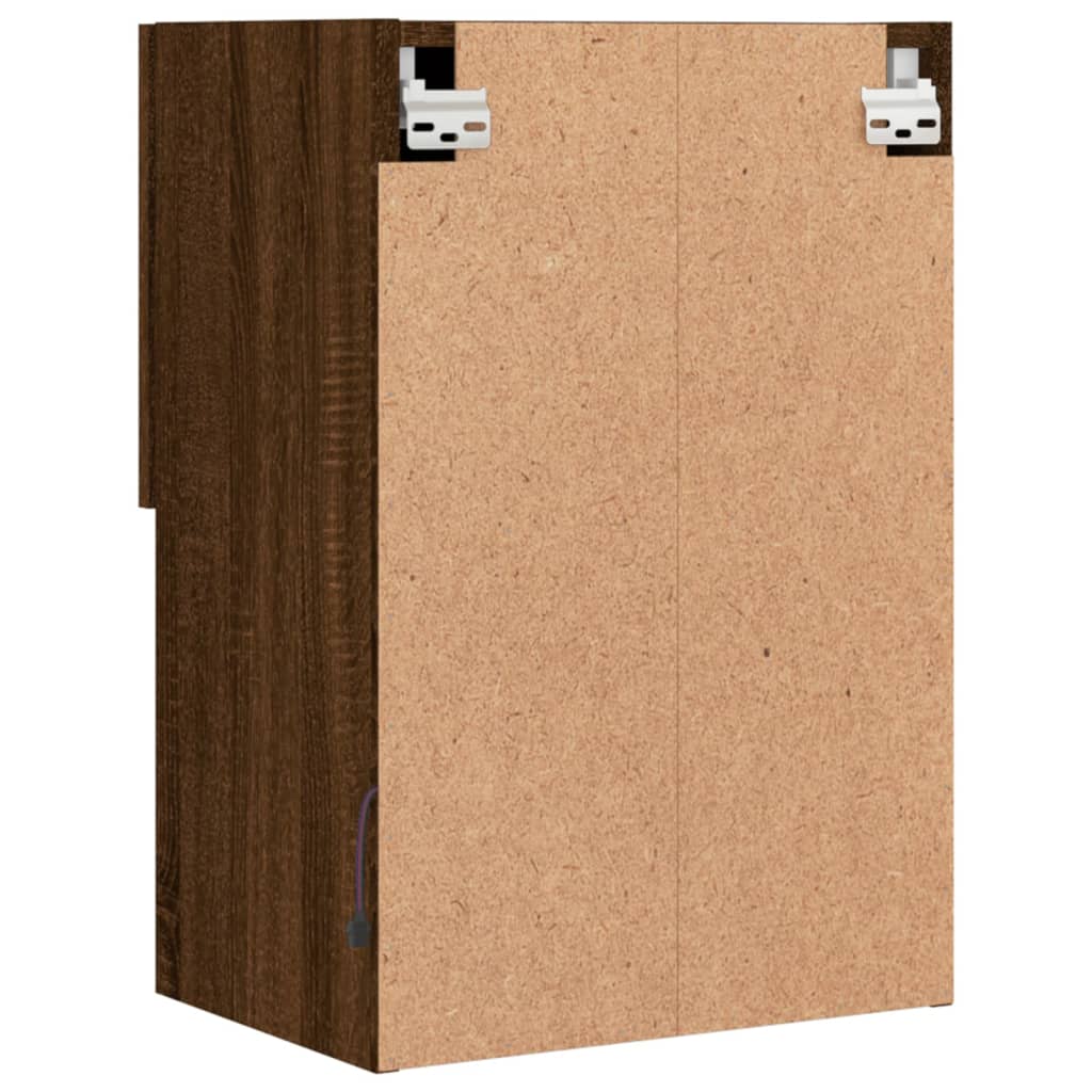 vidaXL TV-Schrank mit LED-Leuchten Braun Eichen-Optik 40,5x30x60 cm
