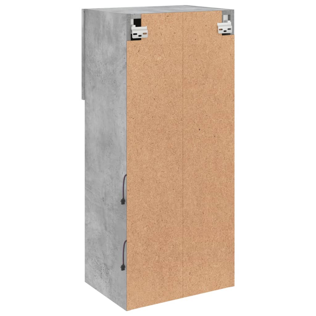 vidaXL TV-Schrank mit LED-Leuchten Betongrau 40,5x30x90 cm