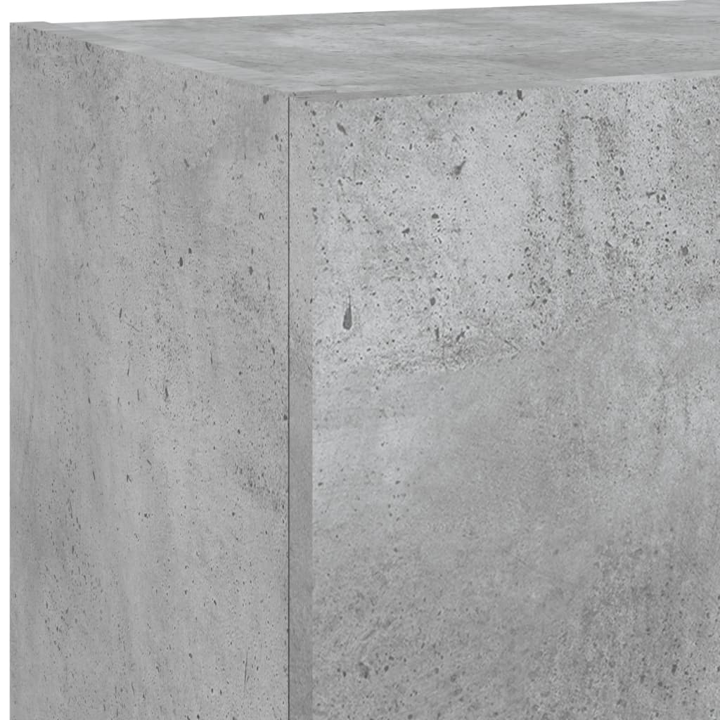 vidaXL TV-Schrank mit LED-Leuchten Betongrau 40,5x30x90 cm