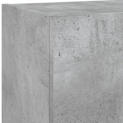 vidaXL TV-Schrank mit LED-Leuchten Betongrau 40,5x30x90 cm