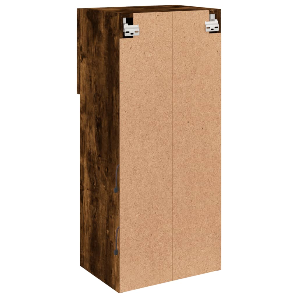 vidaXL TV-Schrank mit LED-Leuchten Räuchereiche 40,5x30x90 cm