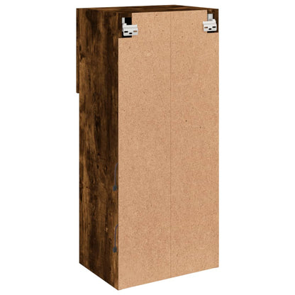 vidaXL TV-Schrank mit LED-Leuchten Räuchereiche 40,5x30x90 cm