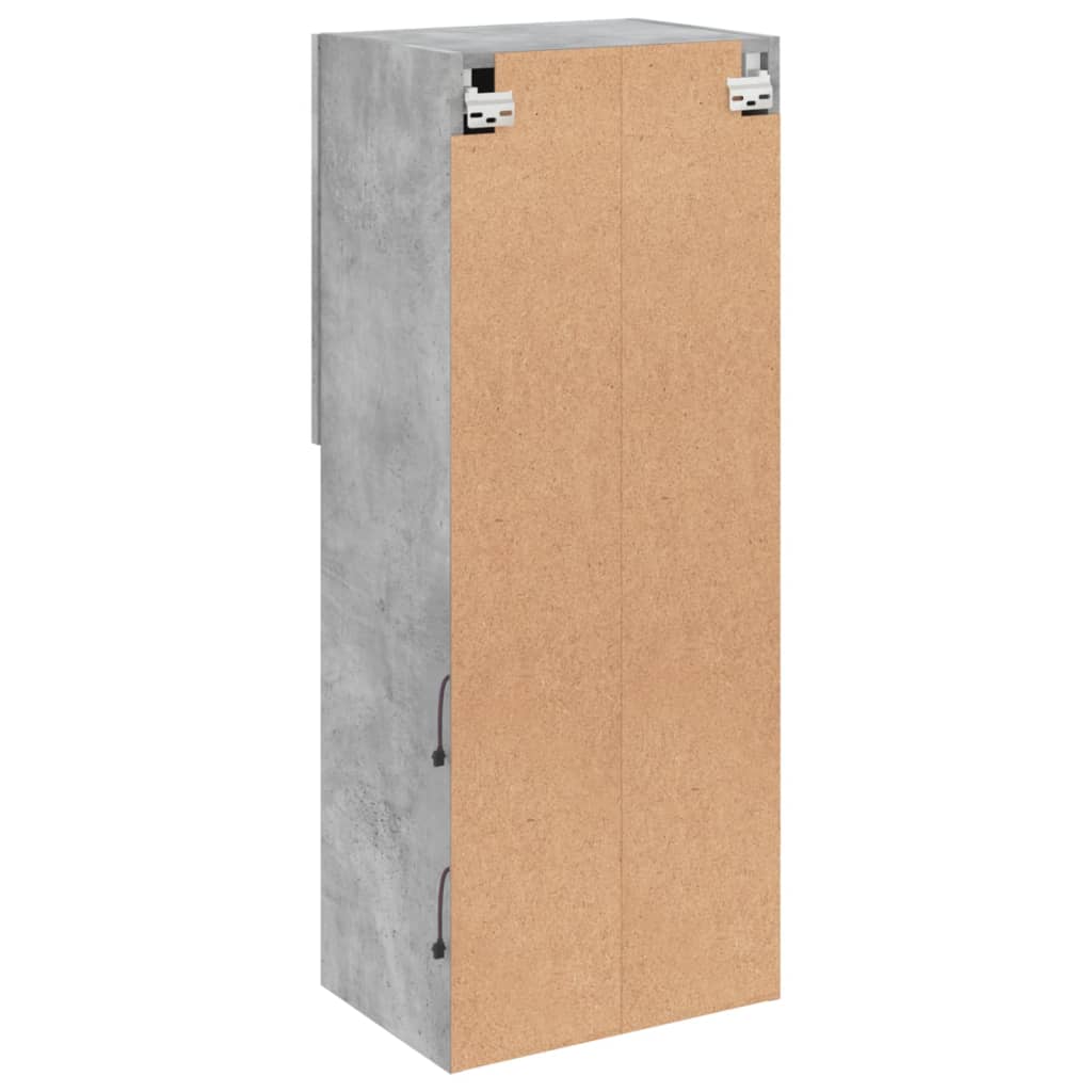 vidaXL TV-Schrank mit LED-Leuchten Betongrau 40,5x30x102 cm