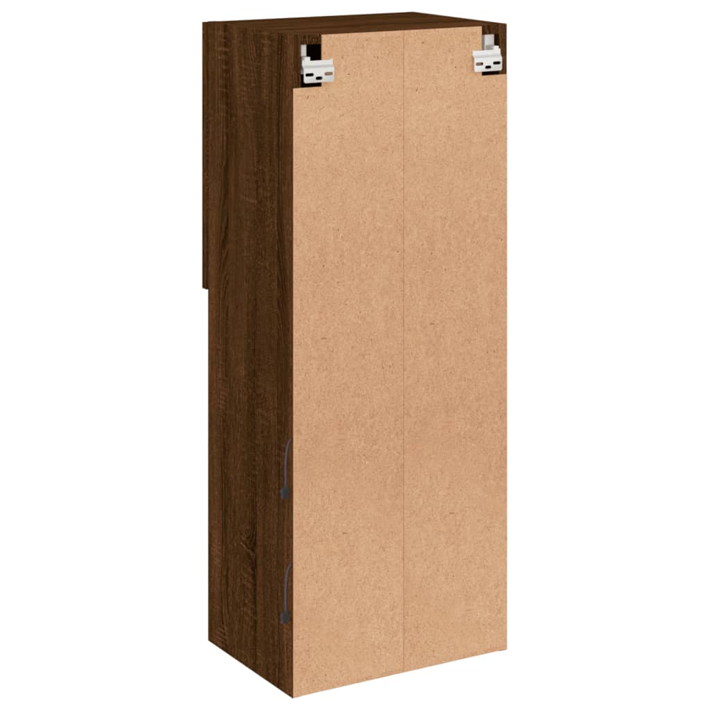 vidaXL TV-Schrank mit LED-Leuchten Braun Eichen-Optik 40,5x30x102 cm