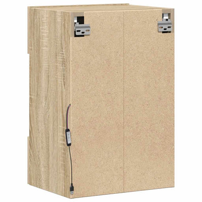 Wandschränke mit LED-Leuchten für TV 2 Stk. Sonoma-Eiche