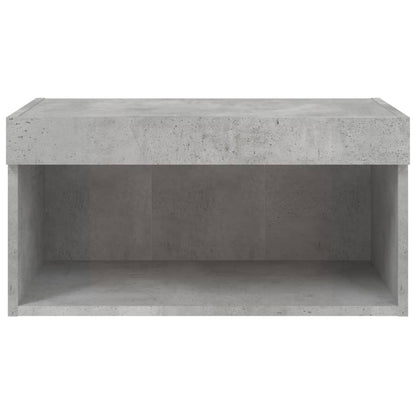 vidaXL TV-Schrank mit LED-Leuchten Betongrau 60x30x30 cm