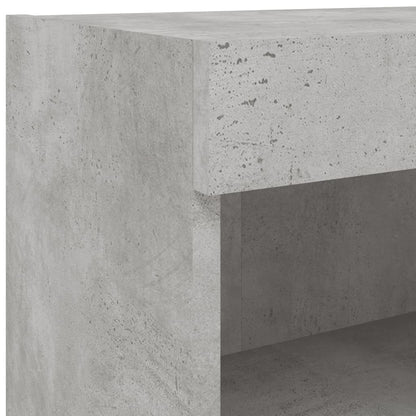 vidaXL TV-Schrank mit LED-Leuchten Betongrau 60x30x30 cm