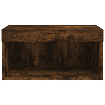 vidaXL TV-Schrank mit LED-Leuchten Räuchereiche 60x30x30 cm