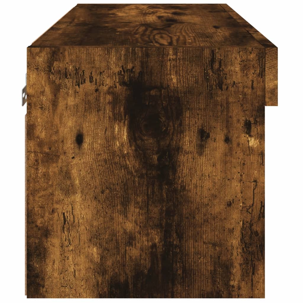 vidaXL TV-Schrank mit LED-Leuchten Räuchereiche 60x30x30 cm