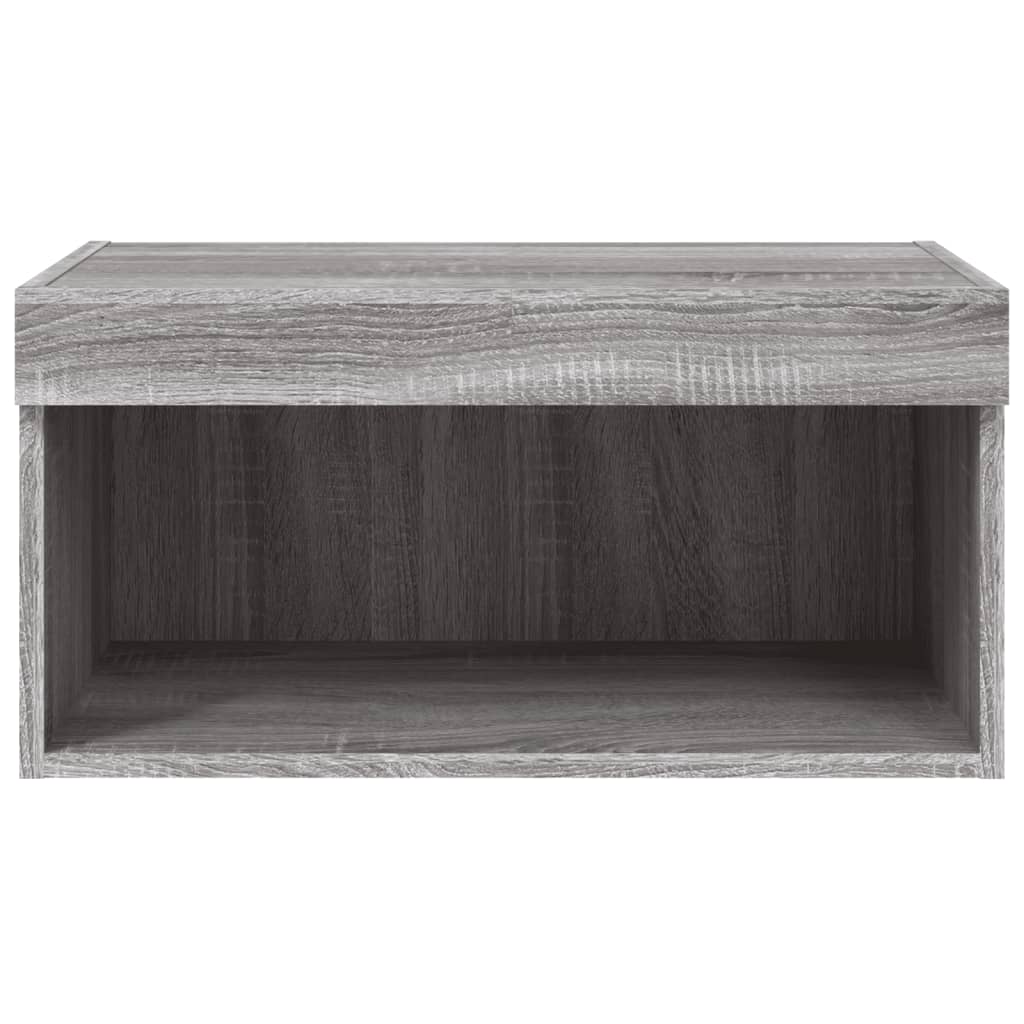 vidaXL TV-Schrank mit LED-Leuchten Grau Sonoma 60x30x30 cm