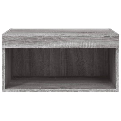 vidaXL TV-Schrank mit LED-Leuchten Grau Sonoma 60x30x30 cm