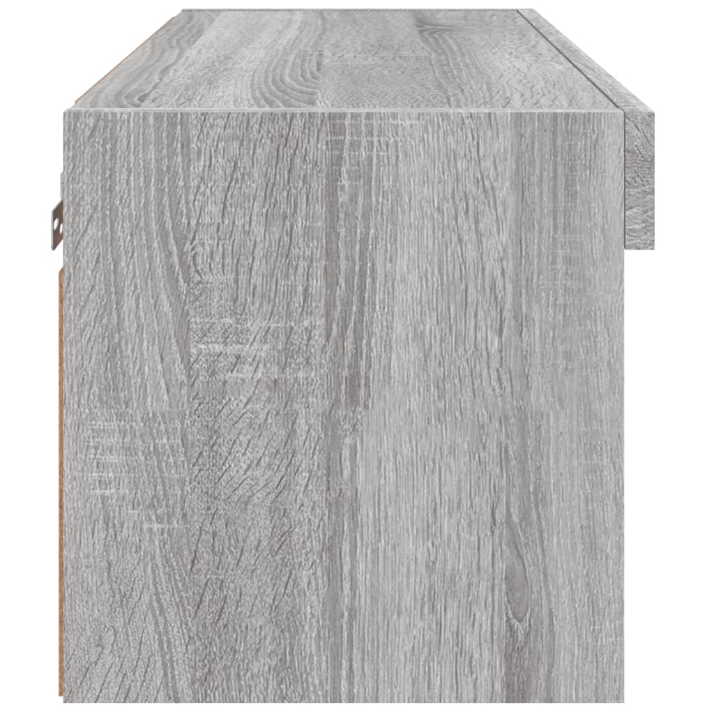 vidaXL TV-Schrank mit LED-Leuchten Grau Sonoma 60x30x30 cm