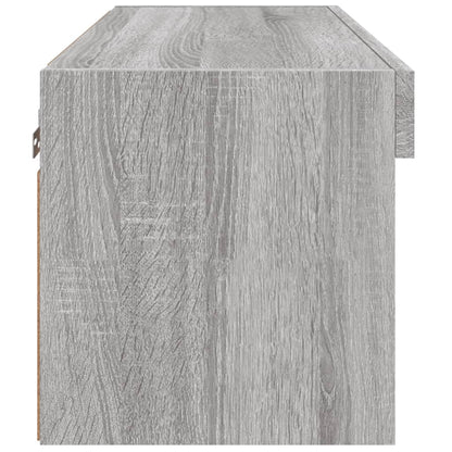 vidaXL TV-Schrank mit LED-Leuchten Grau Sonoma 60x30x30 cm