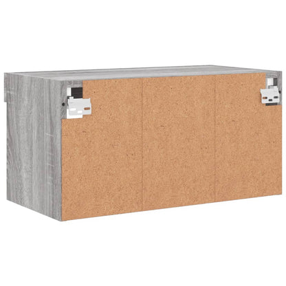 vidaXL TV-Schrank mit LED-Leuchten Grau Sonoma 60x30x30 cm