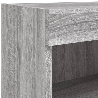 vidaXL TV-Schrank mit LED-Leuchten Grau Sonoma 60x30x30 cm