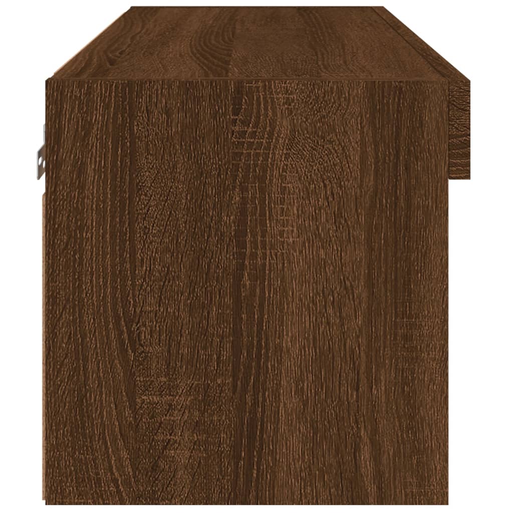 Meuble TV vidaXL avec lumières LED marron aspect chêne 60x30x30 cm