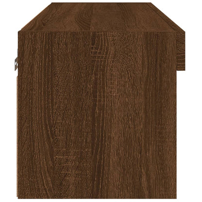 Meuble TV vidaXL avec lumières LED marron aspect chêne 60x30x30 cm