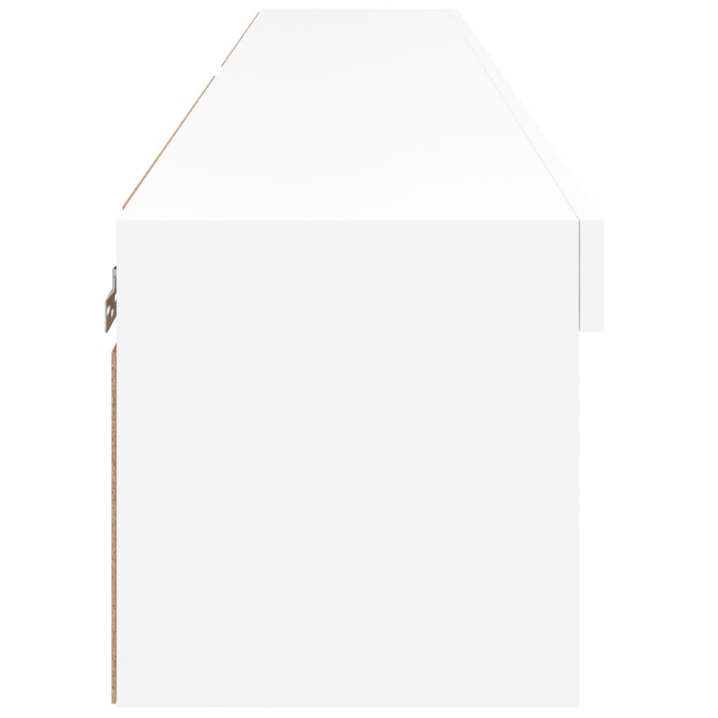 TV-Schränke mit LED-Leuchten 2 Stk. Weiß 80x30x30 cm