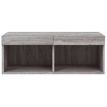 Meuble TV vidaXL avec lumières LED gris Sonoma 80x30x30 cm