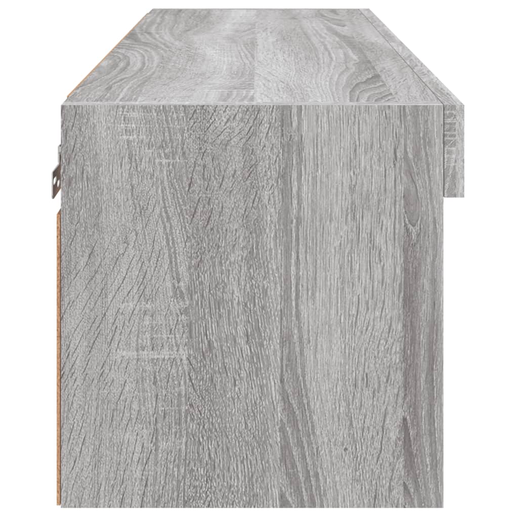 Meuble TV vidaXL avec lumières LED gris Sonoma 80x30x30 cm