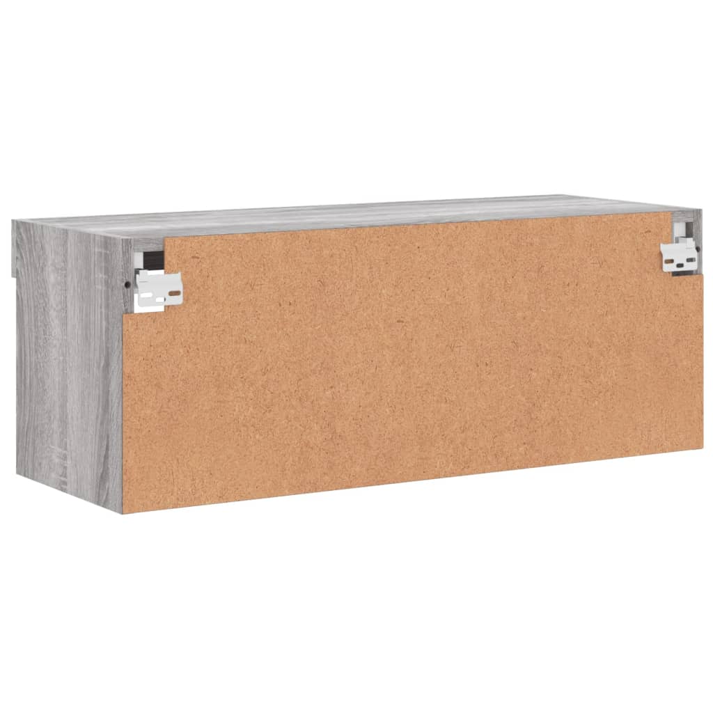 Meuble TV vidaXL avec lumières LED gris Sonoma 80x30x30 cm