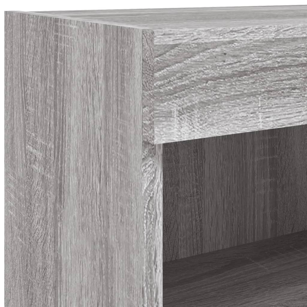Meuble TV vidaXL avec lumières LED gris Sonoma 80x30x30 cm