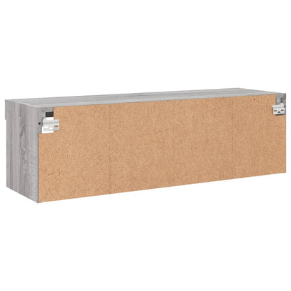 vidaXL TV-Schrank mit LED-Leuchten Grau Sonoma 100x30x30 cm