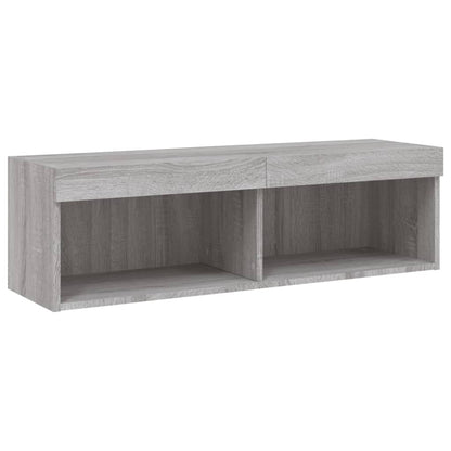 vidaXL TV-Schrank mit LED-Leuchten Grau Sonoma 100x30x30 cm