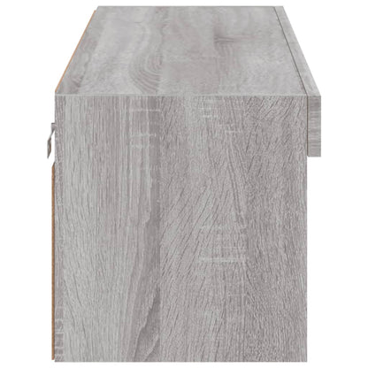 vidaXL TV-Schrank mit LED-Leuchten Grau Sonoma 100x30x30 cm