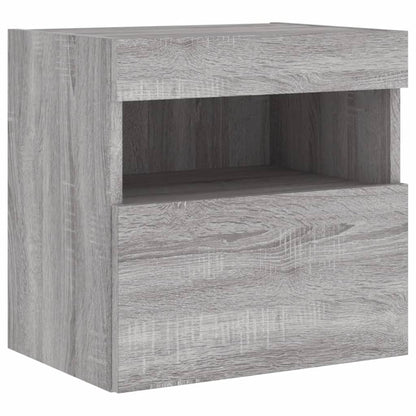 vidaXL TV-Wandschrank mit LED-Leuchten Grau Sonoma 40x30x40 cm