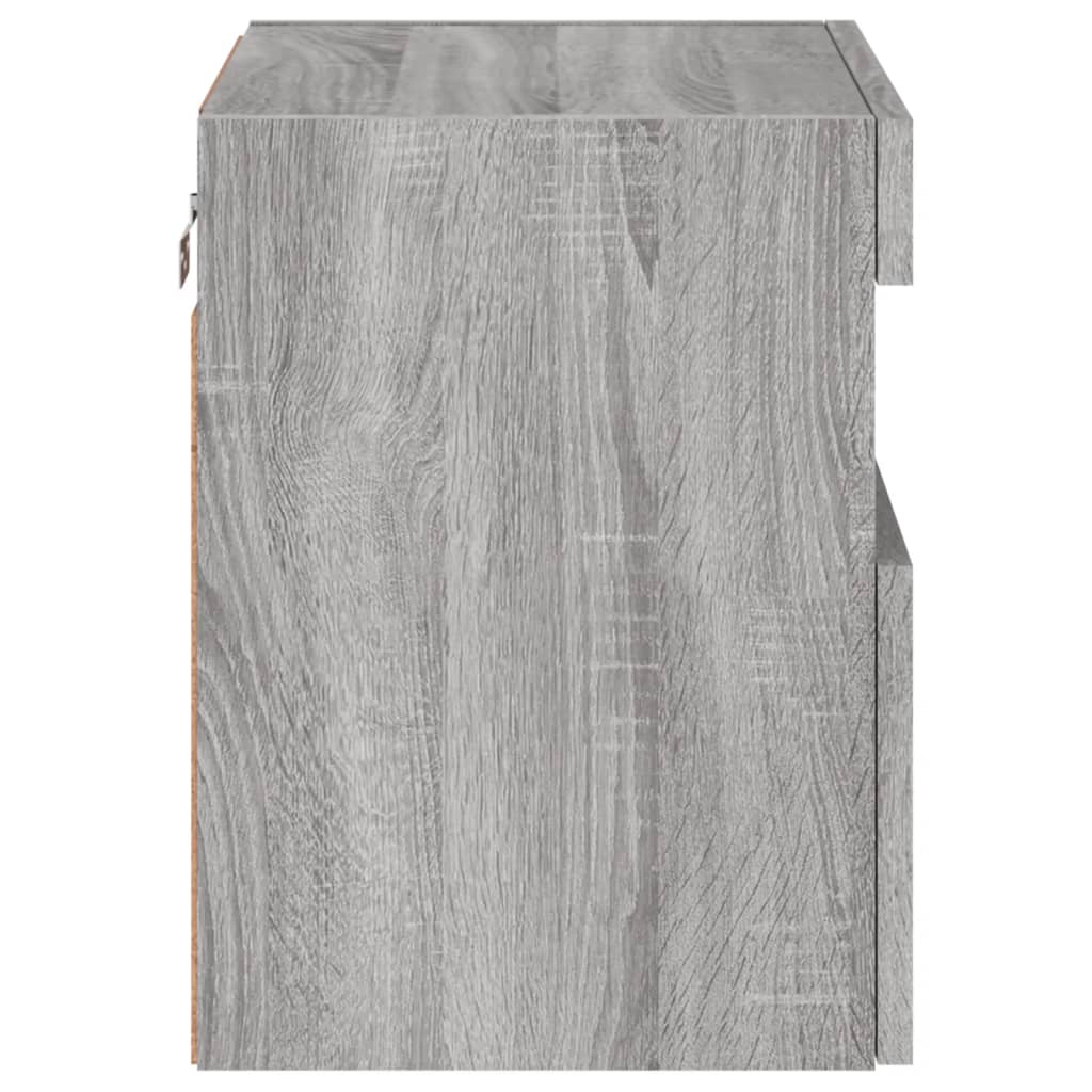 vidaXL TV-Wandschrank mit LED-Leuchten Grau Sonoma 40x30x40 cm