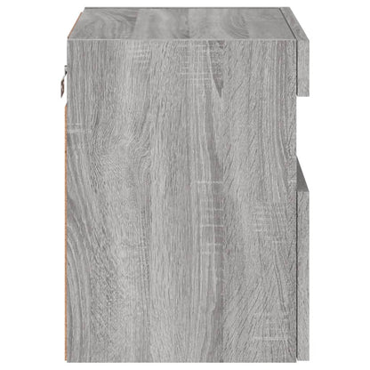 vidaXL TV-Wandschrank mit LED-Leuchten Grau Sonoma 40x30x40 cm