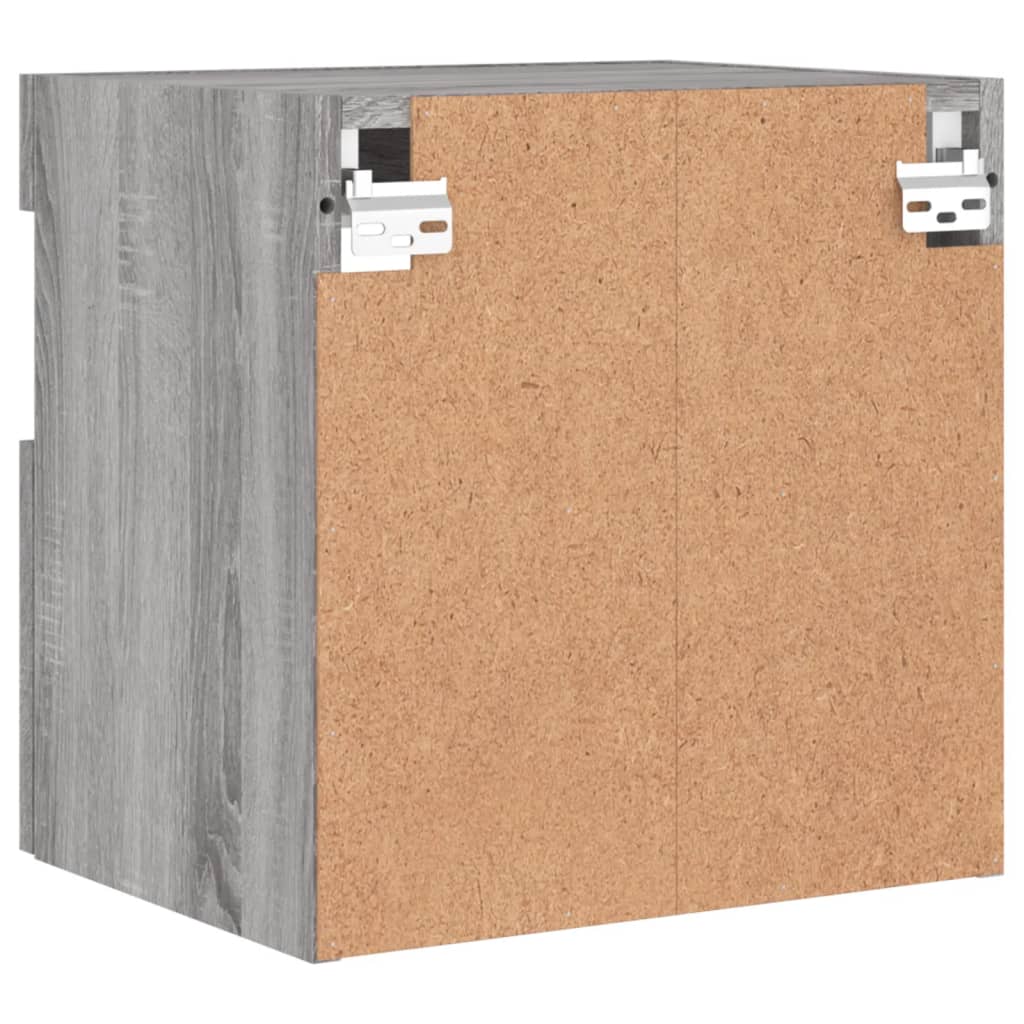 vidaXL TV-Wandschrank mit LED-Leuchten Grau Sonoma 40x30x40 cm
