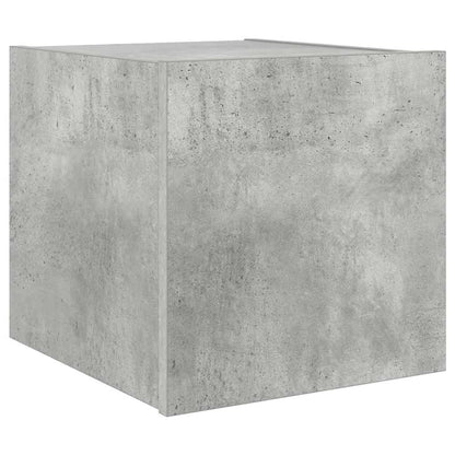 vidaXL TV-Wandschrank mit LED-Leuchten Betongrau 30,5x35x30 cm