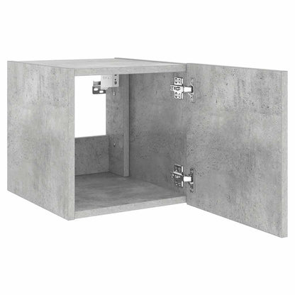 vidaXL TV-Wandschrank mit LED-Leuchten Betongrau 30,5x35x30 cm