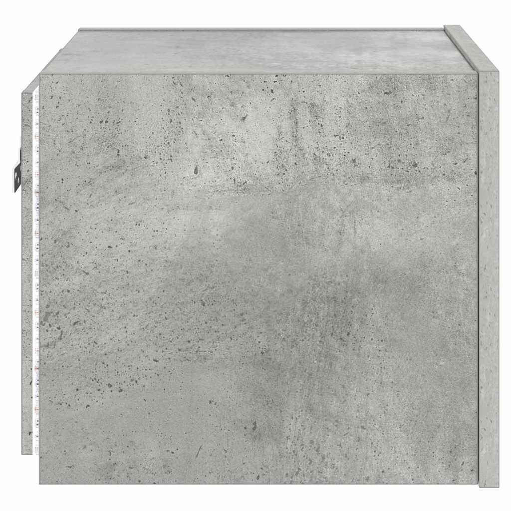 vidaXL TV-Wandschrank mit LED-Leuchten Betongrau 30,5x35x30 cm