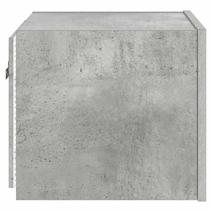 vidaXL TV-Wandschrank mit LED-Leuchten Betongrau 30,5x35x30 cm
