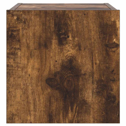 TV-Wandschrank mit LED-Leuchten Räuchereiche 30,5x35x30 cm