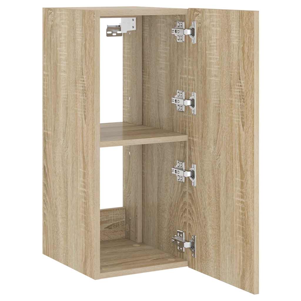 TV-Wandschrank mit LED-Leuchten Sonoma-Eiche 30,5x35x70 cm