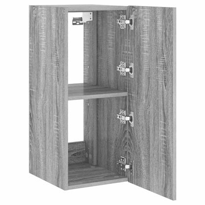 TV-Wandschrank mit LED-Leuchten Grau Sonoma 30,5x35x70 cm