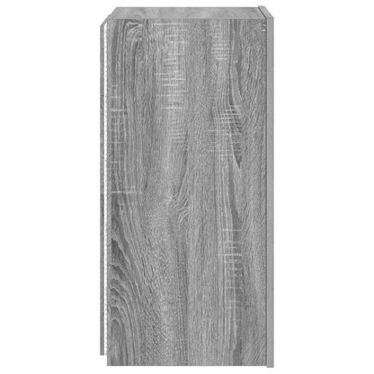TV-Wandschrank mit LED-Leuchten Grau Sonoma 30,5x35x70 cm