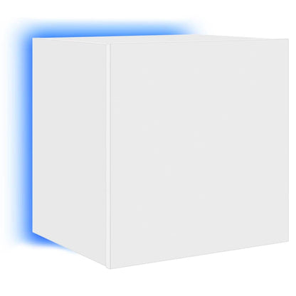 TV-Wandschrank mit LED-Leuchten Weiß 40,5x35x40 cm