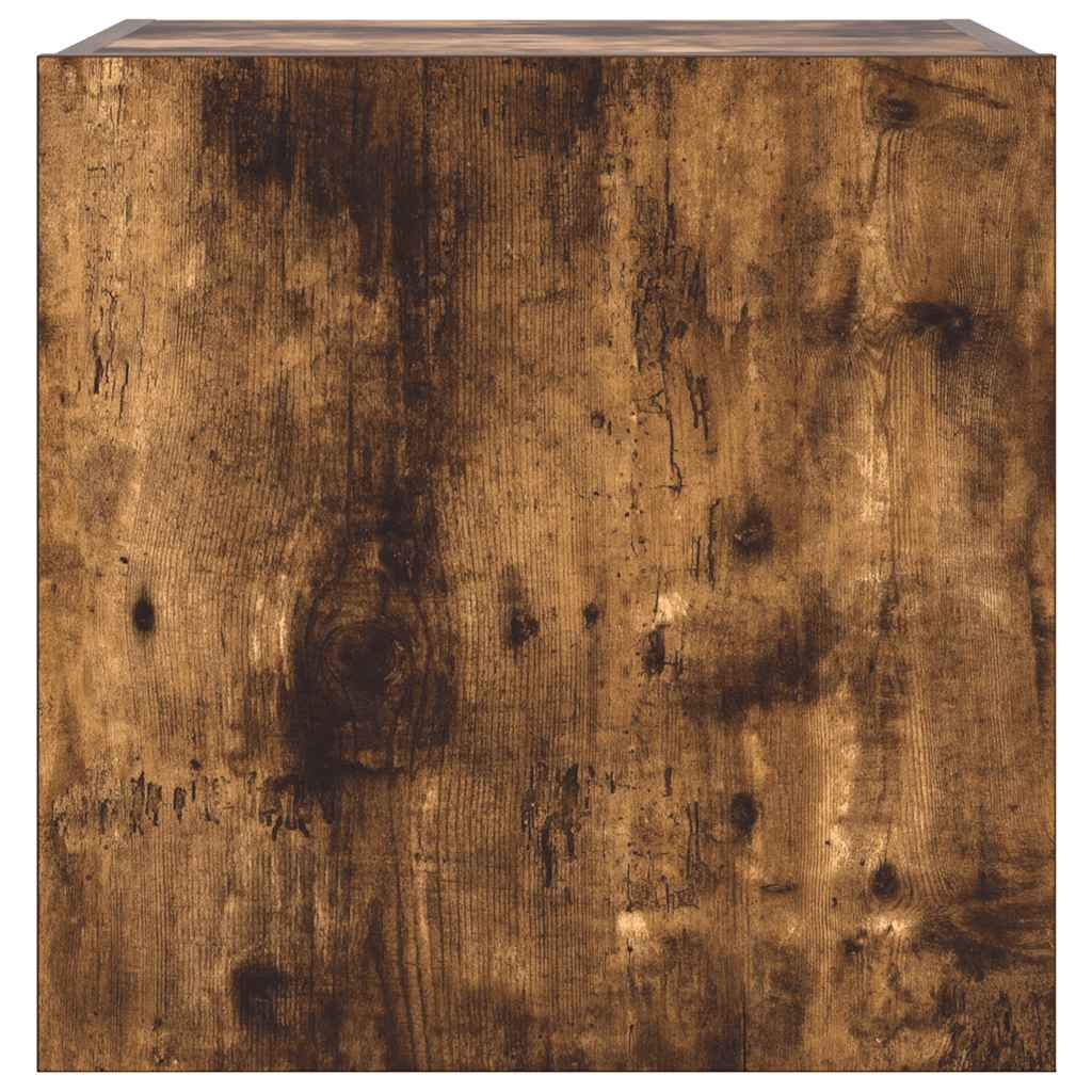 TV-Wandschrank mit LED-Leuchten Räuchereiche 40,5x35x40 cm