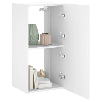 vidaXL TV-Wandschrank mit LED-Leuchten Weiß 40,5x35x80 cm