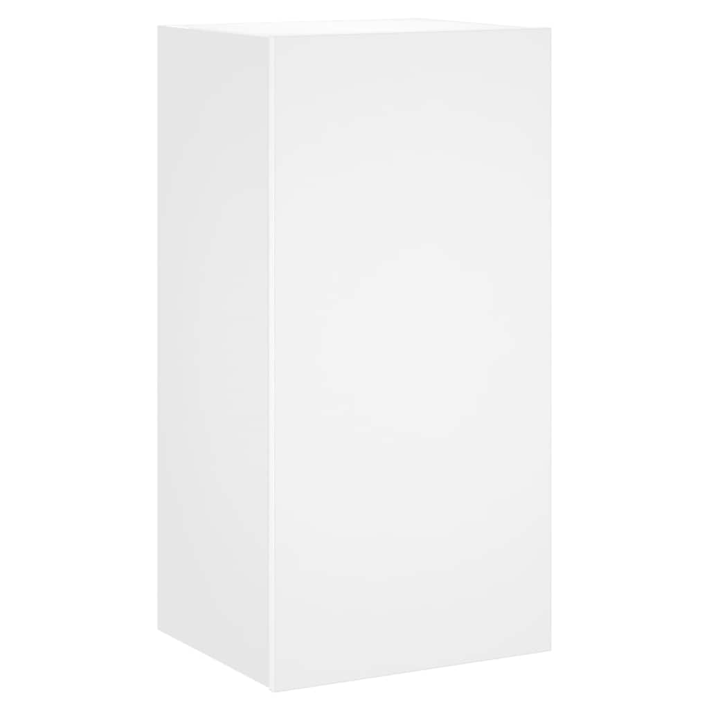 vidaXL TV-Wandschrank mit LED-Leuchten Weiß 40,5x35x80 cm