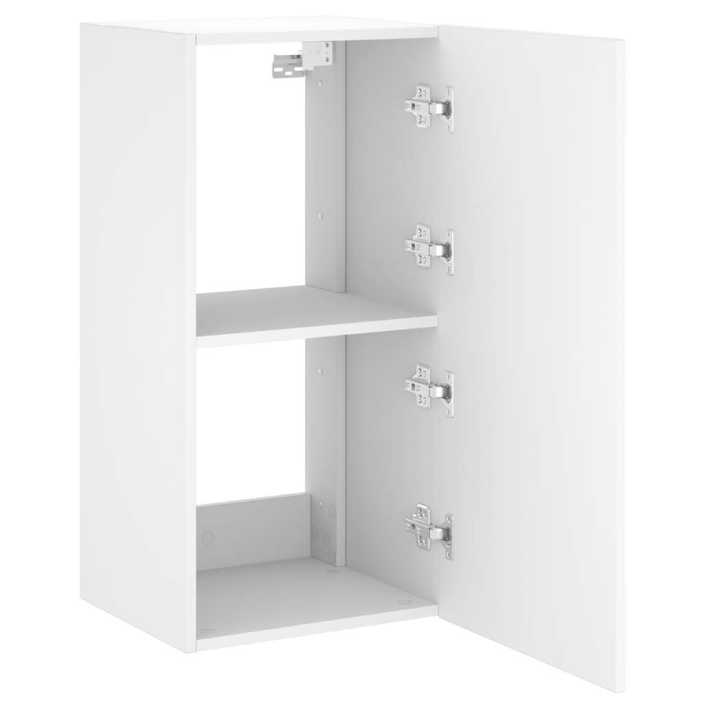 vidaXL TV-Wandschrank mit LED-Leuchten Weiß 40,5x35x80 cm
