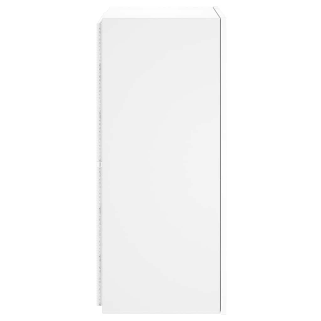 vidaXL TV-Wandschrank mit LED-Leuchten Weiß 40,5x35x80 cm